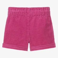 Girls Pink Cotton Corduroy Shorts