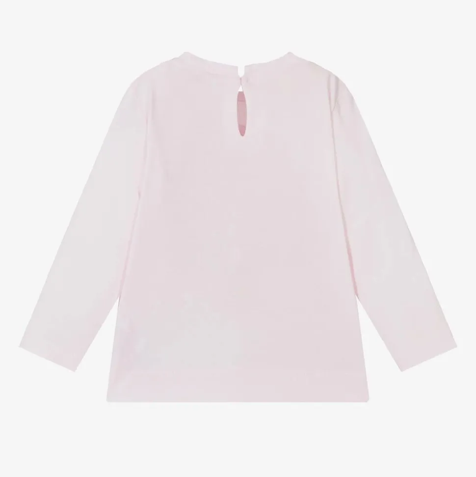 Girls Pink Cotton Disney Top