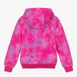 Girls Pink Cotton Hoodie