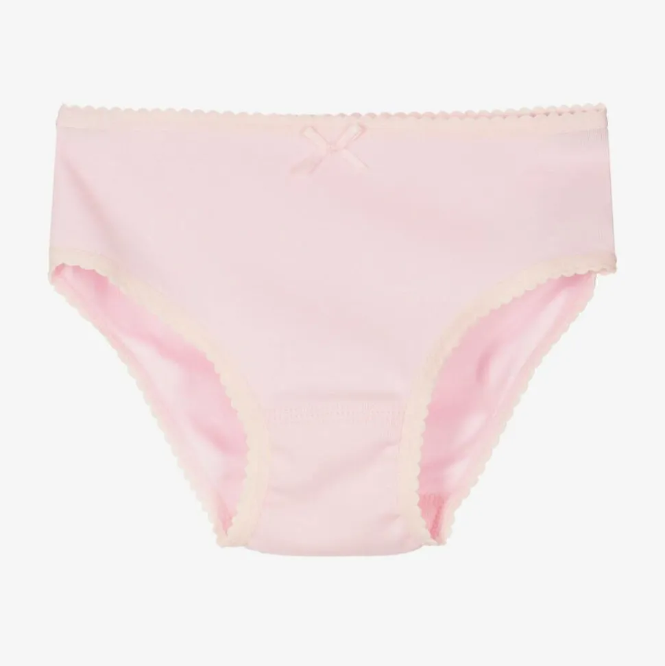 Girls Pink Cotton Knickers