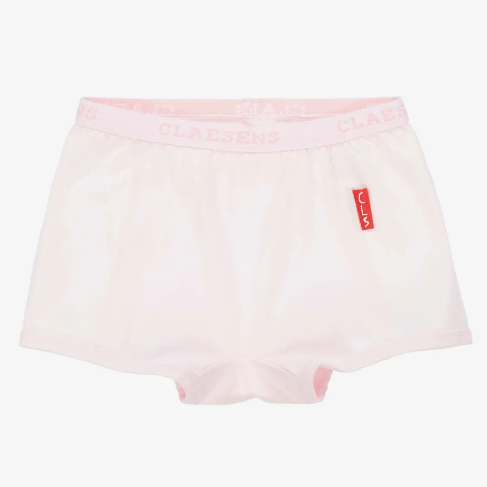 Girls Pink Cotton Knickers (2 Pack)