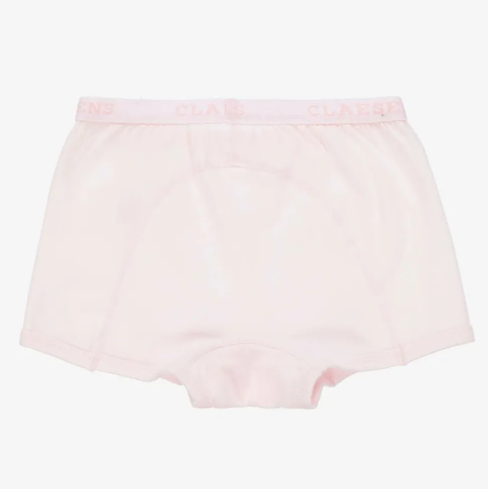 Girls Pink Cotton Knickers (2 Pack)