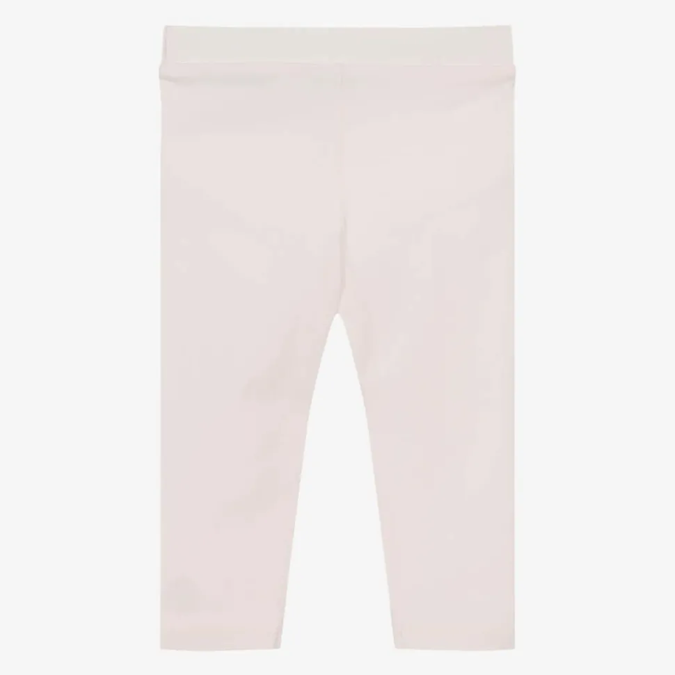 Girls Pink Cotton Leggings