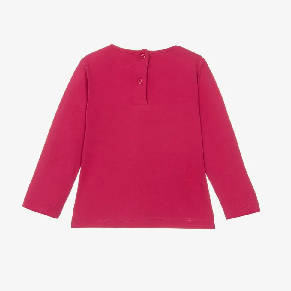 Girls Pink Cotton Puppy Top