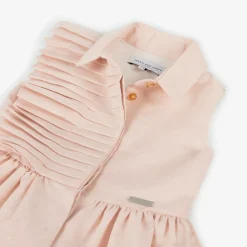 Girls Pink Cotton Shirt Dress