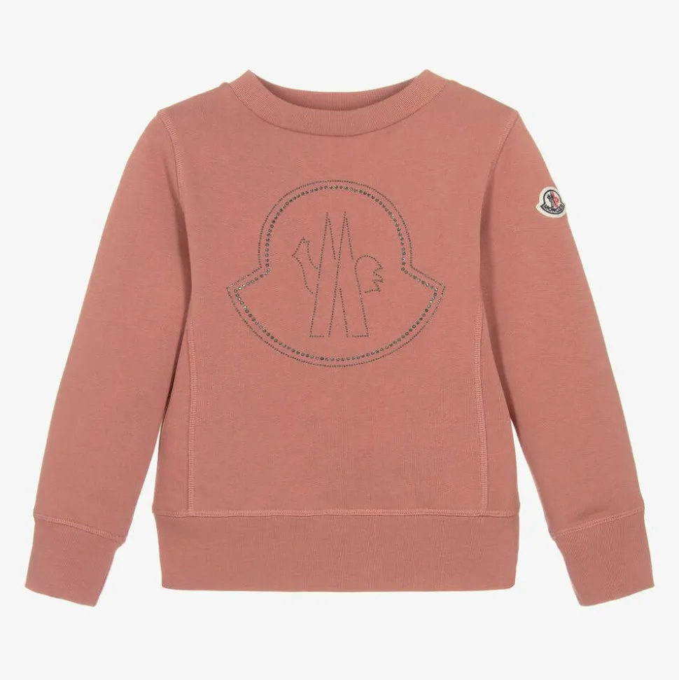 Girls Pink Cotton Sweatshirt