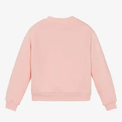 Girls Pink Cotton Sweatshirt