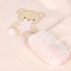 Girls Pink Cotton Teddy Bear Dress