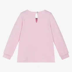 Girls Pink Cotton Teddy Bag Top