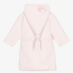 Girls Pink Cotton Towelling Bathrobe