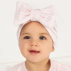 Girls Pink Cotton Turban
