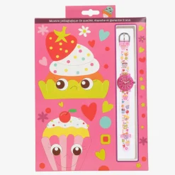 Girls Pink Cupcake Watch