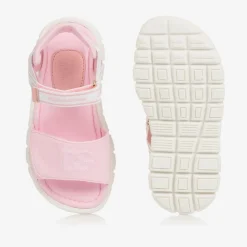 Girls Pink DG Logo Sandals
