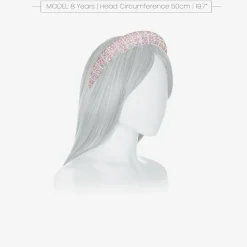 Girls Pink Diamanté Padded Hairband