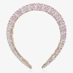 Girls Pink Diamanté Padded Hairband
