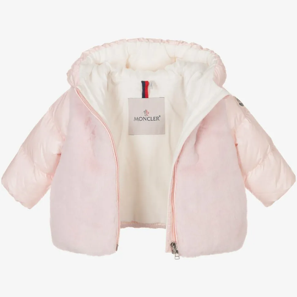 Girls Pink Down Padded Natas Jacket