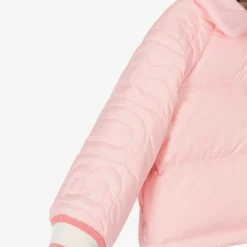 Girls Pink Down Padded Puffer Jacket