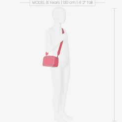 Girls Pink Faux Leather Shoulder Bag (19cm)