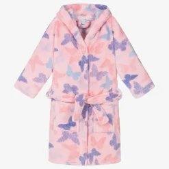 Girls Pink Fleece Dressing Gown