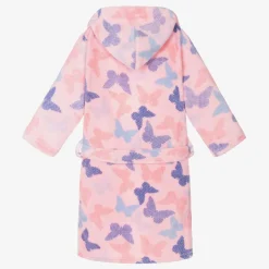 Girls Pink Fleece Dressing Gown
