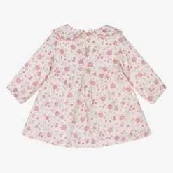 Girls Pink Floral Cotton Dress
