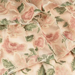 Girls Pink Floral Sequin Dress