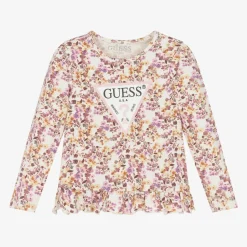 Girls Pink Floral Top