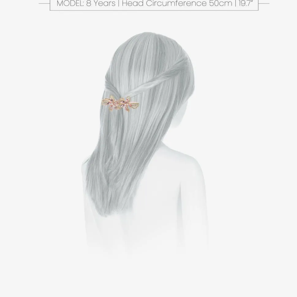 Girls Pink Flower Hair Clip (8cm)