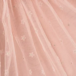 Girls Pink Flower Tulle Skirt