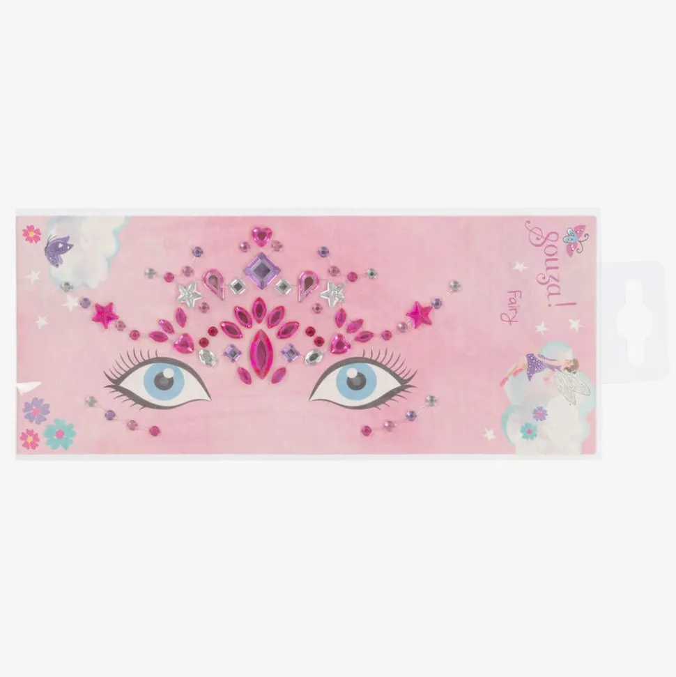 Girls Pink Gem Makeup Stickers