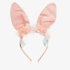 Girls Pink Gingham Bunny Ears