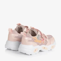 Girls Pink Glitter Light-Up Trainers