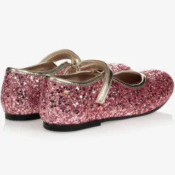 Girls Pink Glitter Shoes