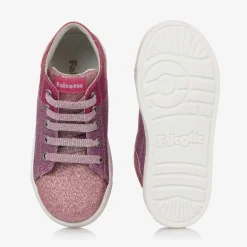 Girls Pink Glitter Trainers