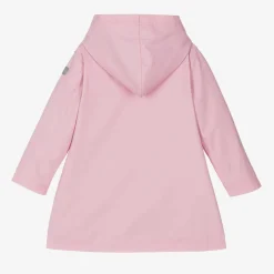 Girls Pink Hooded Raincoat
