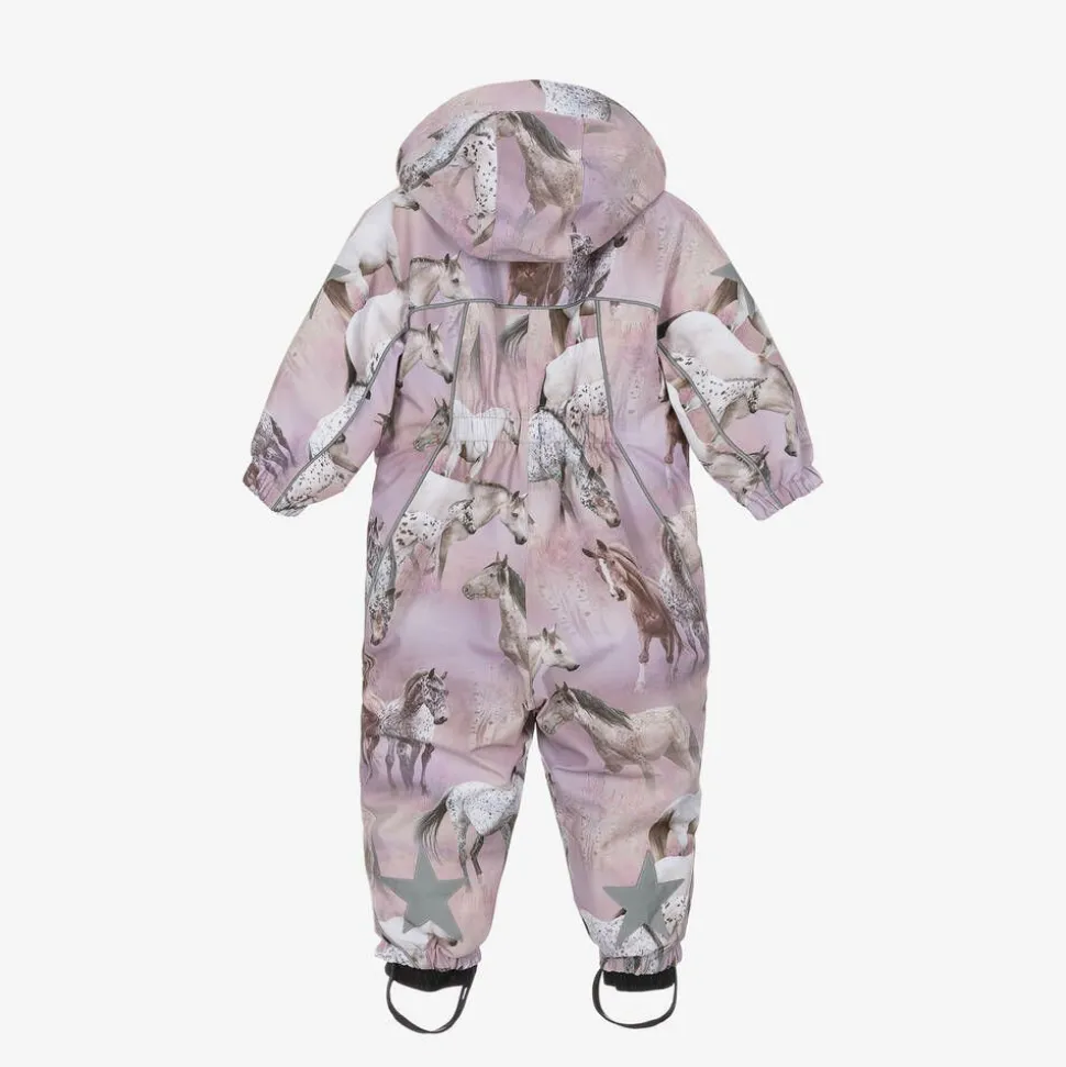 Girls Pink Horse Snowsuit