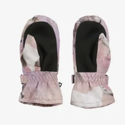 Girls Pink Horses Insulated Mittens