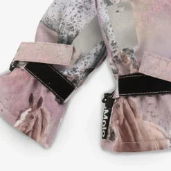 Girls Pink Horses Insulated Mittens