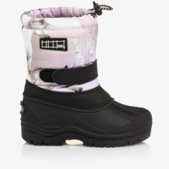 Girls Pink Horses Snow Boots