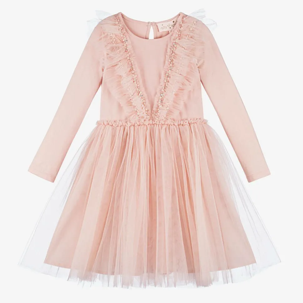 Girls Pink Jersey & Tulle Tutu Dress