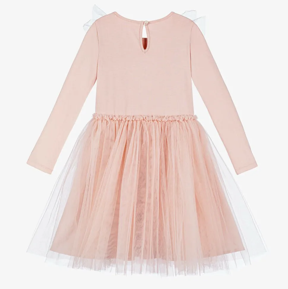 Girls Pink Jersey & Tulle Tutu Dress