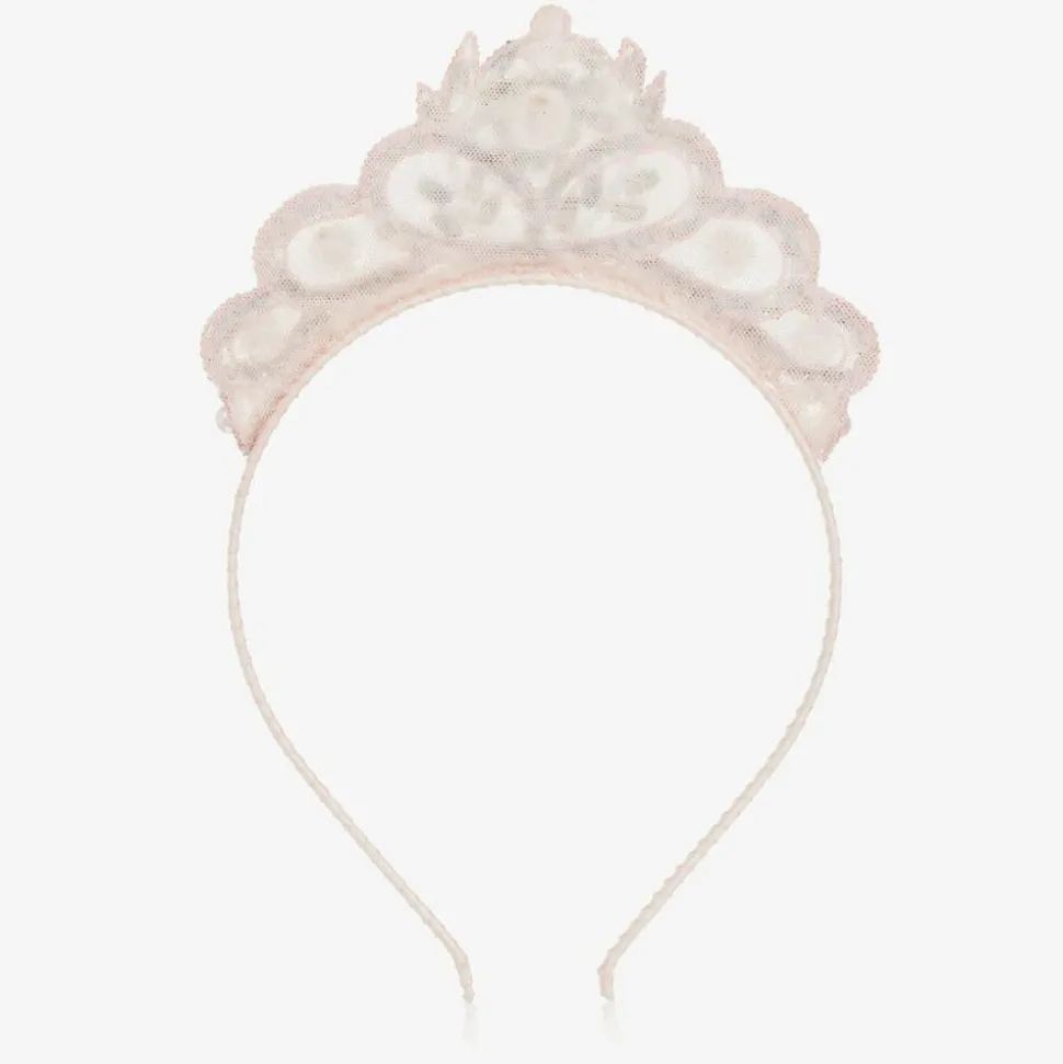 Girls Pink Jewelled Tiara Hairband