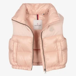 Girls Pink Knit & Down Padded Suzan Gilet