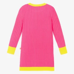 Girls Pink Knitted Dress
