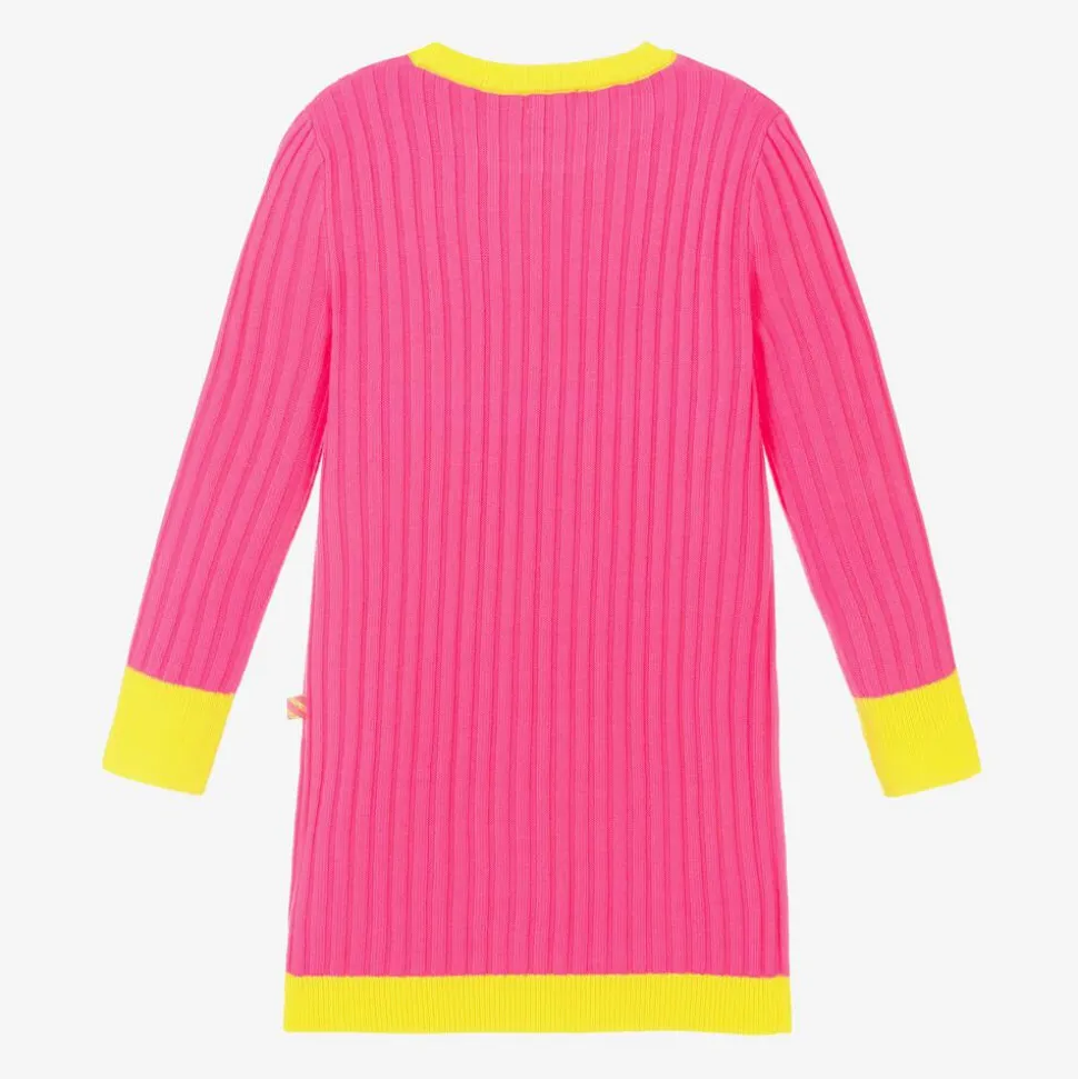 Girls Pink Knitted Dress
