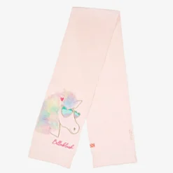 Girls Pink Knitted Unicorn Scarf