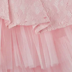 Girls Pink Lace & Tulle Dress