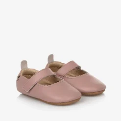 Girls Pink Leather First Walker Shoes