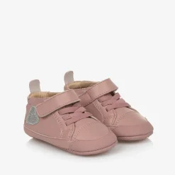 Girls Pink Leather First Walker Shoes