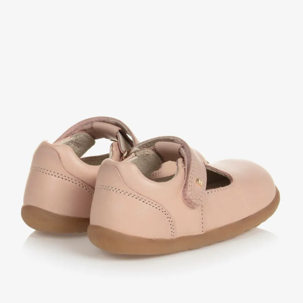 Girls Pink Leather First Walker Shoes